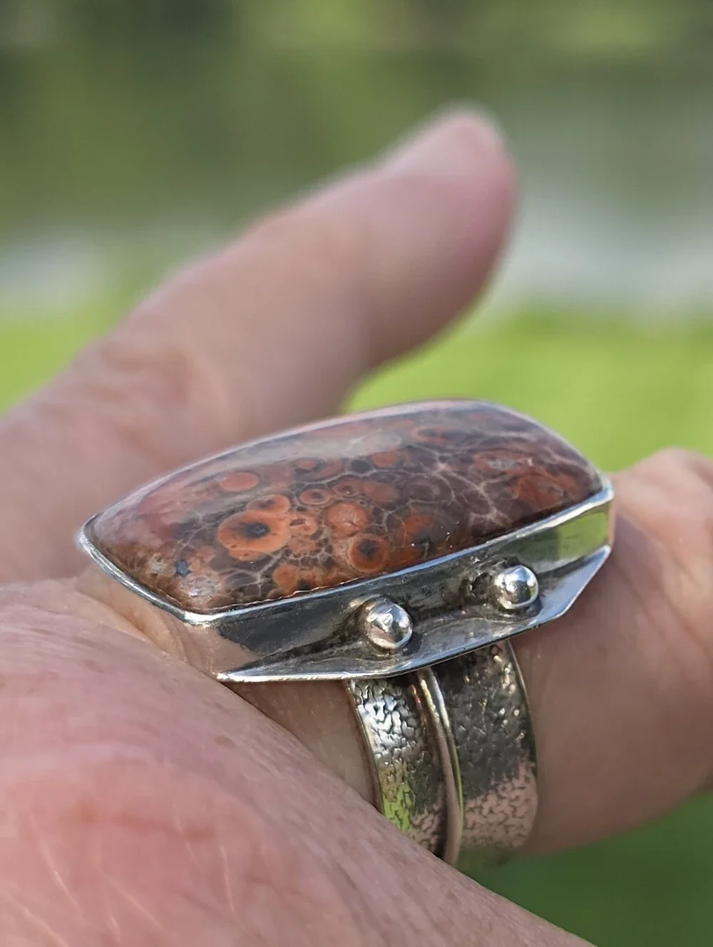 Cherry Creek Jasper Gemstone Ring In 925 Sterling Silver (7)